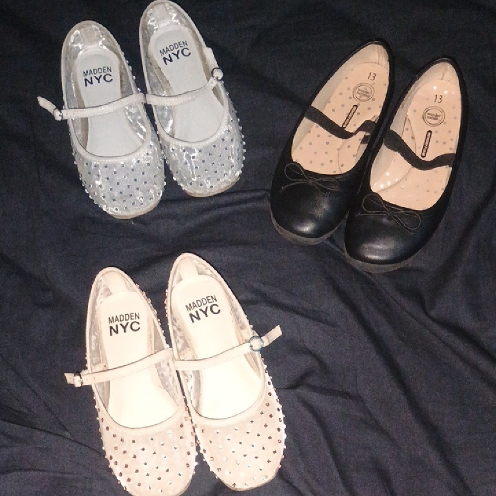 Madden NYC Kids' Black and Silver Dress Shoes